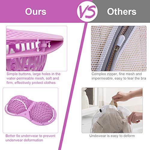 AHIER Bra Washing Bags for Laundry, Silicone Bra Lingerie Bags