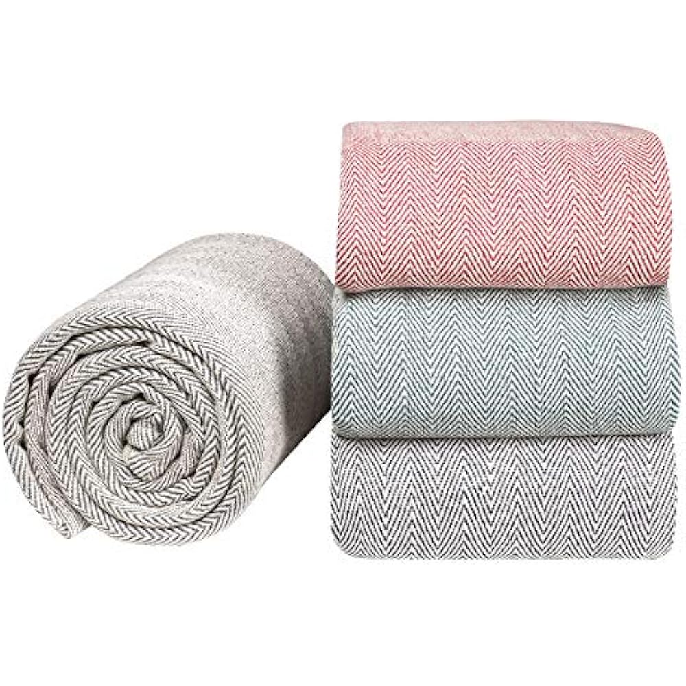 Amazon.com: 100% Cotton Thermal Blanket, BLUE: Home & Kitchen