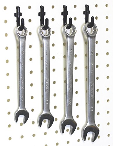 WallPeg pegboard Panels, Shelves, Bins, Locking peg Hooks Garage Storage kit 96 W-B (Black)
