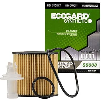 Ecogard S5608 Premium Cartridge Engine Filter for Synthetic Oil Fits Toyota Camry 2010-2017, RAV4 2.5L 2009-2018, Highlander 2008-2019, Sienna 2007-2020, Avalon 3.5L 2005-2020