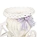Tricycle Flower Basket SOLEDI Plastic White Bike Flower Vase Storage Container For Party Wedding Living Room Table Home Garden Decoration Random Color