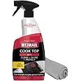 Weiman Daily Cooktop Cleaner & Degreaser, 22 Fl Oz with Microfiber Cloth | Safe for Ceramic, Electirc, Gas & Induction Cookto