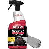 Weiman Daily Cooktop Cleaner & Degreaser, 22 Fl Oz with Microfiber Cloth | Safe for Ceramic, Electirc, Gas & Induction Cookto