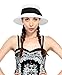 AbbyLexi Women's Lovely Classy Bowtie Accent Straw Bucket Sun Hat