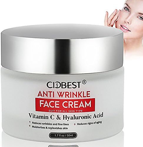 Anti Aging Cream, Anti Wrinkle Cream, Face Cream with Vitamin C & Hyaluronic Acid, Moisturizing Cream for Dry Skin and Nature skin, Moisturizer For Face & Neck
