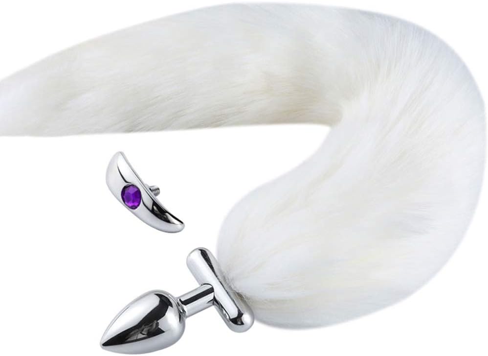 wandou Thick Faux Fox Tail Stainless Steel Fun Plùg Romance Play Party Toy Love Gift