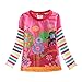 NEAT Kid Girl Cotton Flower Stripe Long Sleeve T Shirt Tee L328 For 2-6 Years