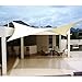 Windscreen4less 16' x 16' Sun Shade Sail Square Canopy in Beige with Commercial Grade Customized