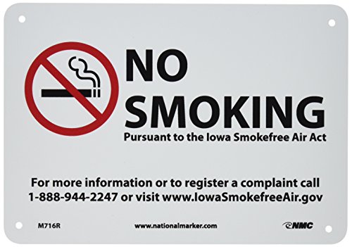 NMC M716R No Smoking Sign, Legend 