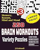 250 Brain Workouts Variety Puzzles (Volume 3) by Lubandi