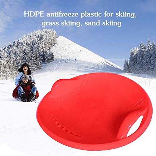 HLovebuy Sleigh Snow Sled, Children's Snow Saucer Sleds Tube Skiing Tools, Plastic Toboggan Snow Sled with Pull Rope for Kids Adult Grass Skiing/Sand Boarding/Skiing