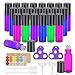 Easytle Essential Oil Roller Bottles (24 Pack Mixed Color Glass Bottle 5ml, 96 Pieces Labels, 2 Opener, 4 Funnels, 4 Dropper) Roller Balls for Essential Oils, Roll on Bottles
