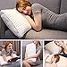 Pillow for sleeping, Soft Bed Pillow with Ice Silk&Plush Pillow Cover for Summer&Winter, 50 Individually Pocket Spring，Washable&Removable Pillows by Amada(Queen)