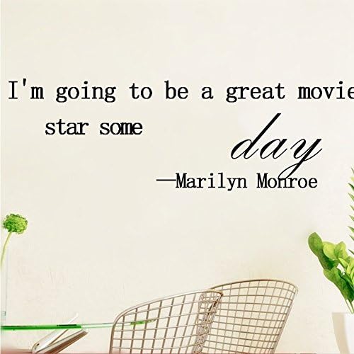 I'm going to be a great movie star some day. Vinyl Wall Art Inspirational Quotes and sayings Home decor Decal Sticker Size: 13'' X 32''