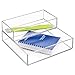 mDesign Office Supplies Desk Drawer Organizer for Scissors, Pens, Markers, Highlighters, Tape - 4