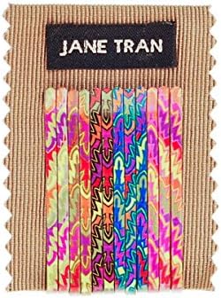 Jane Tran Small Neon Leaves Print Bobby Pin Set