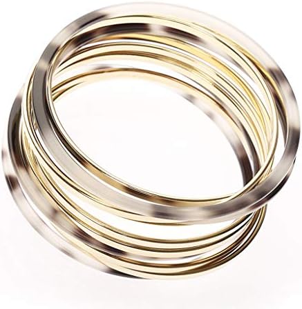 Dfsdmlp 12 Pcs/Set Multi-layer Decoration Round Bangle Acetate Resin Acrylic Decoration Gifts