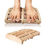 Vogvigo Wooden Roller Massager Foot Massage Tool Sauna Accessory Stress Relief Relax Massage Accessory Foot Roller Foot Massager 5 Rows