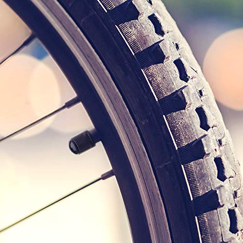 40 Pieces Tire Stem Valve Dust Caps,20 Pack Car Wheel Air Colorful Aluminum Covers with 20 Pcs Black Plastic Dustproof Tire Cap for Car, Motorbike, Trucks, Bike and Bicycle for Prevent Air Leakage