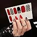 6 Different Sheets Shinny Full Nail Art Tips Stickers False Nail Design Manicure Sets (Style A)