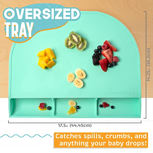 UpwardBaby Silicone Placemats for Toddlers Suction Baby Placemat for