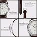 AMUDA Men's Quartz Wrist Watch, Waterproof Roman Numeral Business Casual Fashion Leather Watches with Classic Calendar Date Window and 30M Waterproof PU Strap