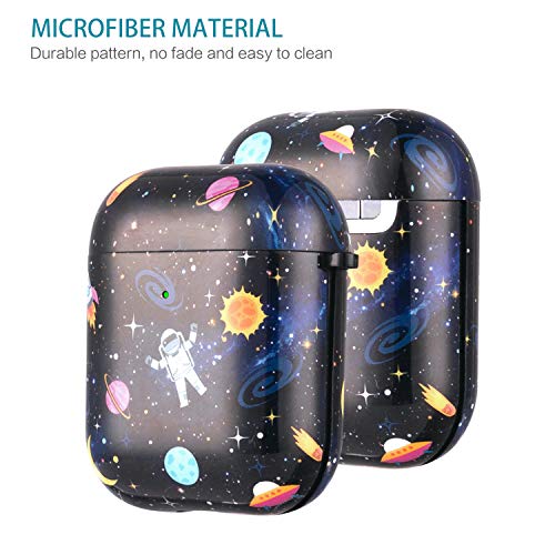 Lokigo AirPods Case Protective Cover Compatible with AirPods Charging Case 2&1 Hard Case Kits with Keychain/Strap/Earhooks/Watch Band Holder for Girls Women Men