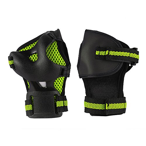 6PCS Children Cycling Roller Protective Pads, Eruner Kid's Skateboard Biking Roller Blading Wrist Elbow Knee Pads Blades Guard Outdoor Sport Pads (Gray, S) - Thumbnail 3