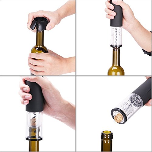 YIMI Electric Wine Opener,Electric Red Wine Bottle Opener Wine Bottle Opener with Removable Free Foil Cutter, Sommelier Dedicated Bottle Opener ,tainless Steel Rechargeable Wine Opener With Dry Batter - Thumbnail 5