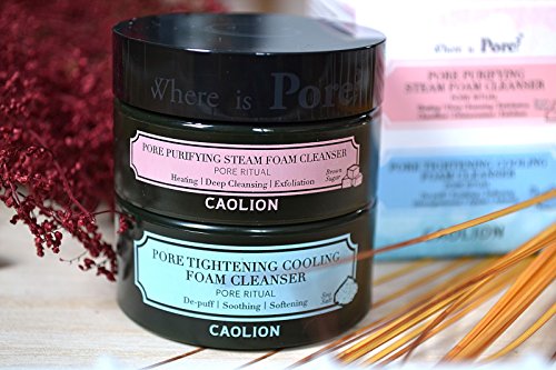 Caolion ~ Where is Pore? ~ Pore Purifying Steam Foam Cleanser & Pore Tightening Cooling Foam Cleanser