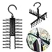 Bondream 3 Piece Cross X Tie Rack Tie Belt Rack Organizer Hanger Non-Slip Clips Holder with 360 Degree Rotation, Securely Up to 20 Ties