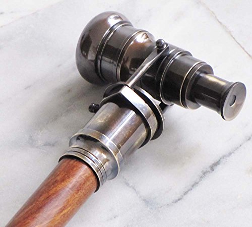 Shiv Shakti Enterprises Nautical Collectible Antique Finish Brass Telescope Spyglass Walking Stick Cane