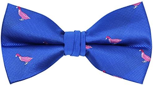 OCIA Mens Pattern Tuxedo Pre-tied Bow Tie Kids Adjustable Bowtie Duck - Blue