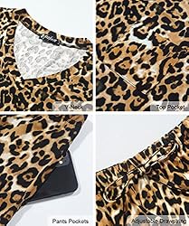 RUBZOOF Womens Leopard Print Pajama Sets with