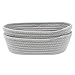 Juvale 2-Pack Knitted Cotton Storage Baskets - Perfect for Storing Small Household Items, Pens or Snacks - Grey, 8.5 x 3.4 x 5 Inches