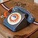 Wild Wood Rotary Design Retro Landline Phone for Home, Concrete Grey