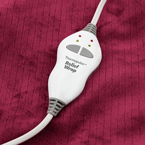 Ontel Thermapulse Relief Wrap Extra-Long Heat Wrap, Burgundy - Thumbnail 2