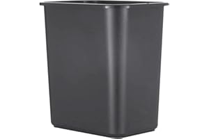 Small Compact Trash Can for Bathroom Kitchen - Slim Narrow Garbage Pail with Large Capacity, Plastic Rectangular Waste Bin fo