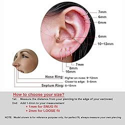 925 Sterling Silver Cartilage Earring Helix Hoops