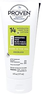 Proven Insect Repellent Lotion – Protects Against Mosquitoes, Ticks and Flies - Odorless, 6 oz.