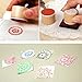 6 Pcs Flower Pattern Round Wooden Rubber Stamp for Scrapbooking and Wedding Invitation Cards (Flower Design)