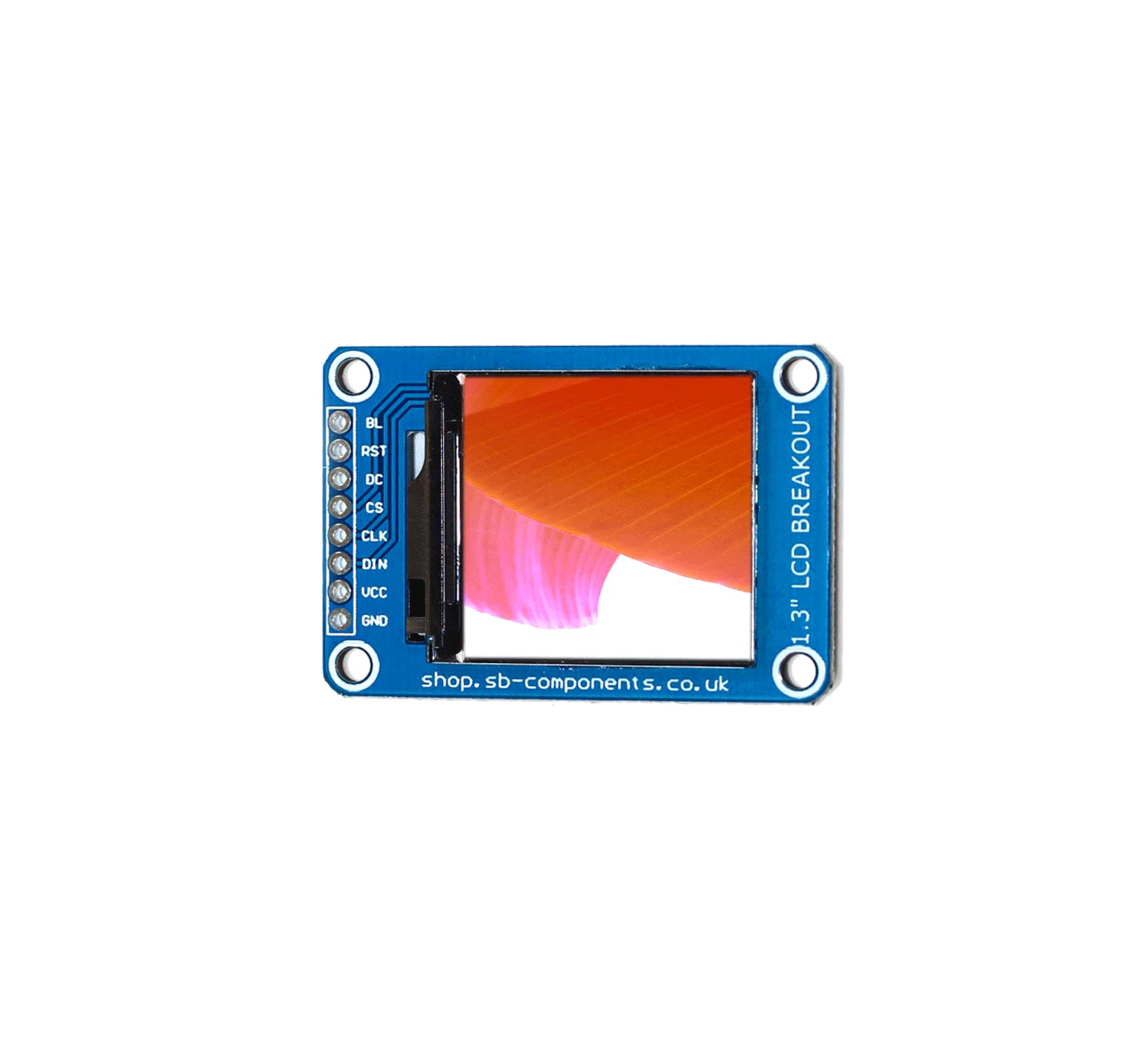 sb components 1.3 inch LCD Display Breakout for Raspberry Pi with Square LCD Module with 240x240 Resolution 65K RGB Colors SPI Interface IPS ST7789 Display Driver for Raspberry Pi & Arduino Rock Pi
