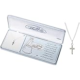 Dicksons Blessings Miniature Cross Silver-Plated 13-Inch Pendant Necklace in Gift Blue Gift Box