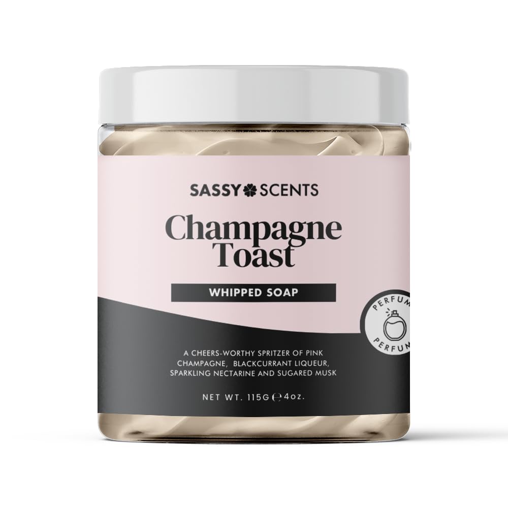 Sassy Scents Champagne Toast Whipped Soap | Cleansing + Nourishing | Gentle For All Skin Types | 115g — image 1