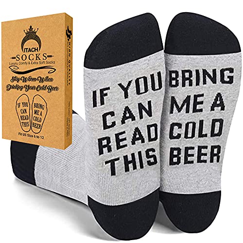 Funny Beer Socks + Gift Box - If You Can Read This