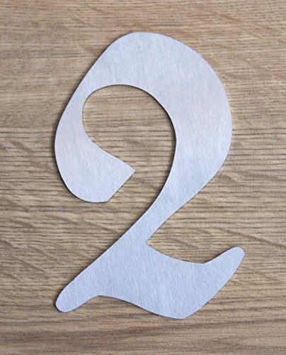 COBBLER House number 2, brushed stainless steel, type 2, 7 inch