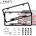 2pcs for Subaru License Plate Frame 3D Polyurethane Logo Matte Aluminum License Plate，with Screw Caps, License Plate Covers Fit Subaru All Models
