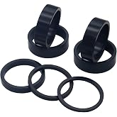 PLATT Bike Headset Spacer Aluminium Alloy Bicycle Stem Headset Spacers Fit 1 1/8-Inch Stem for MTB BMX Road Bikes 2/3/5/10mm(7PCS)