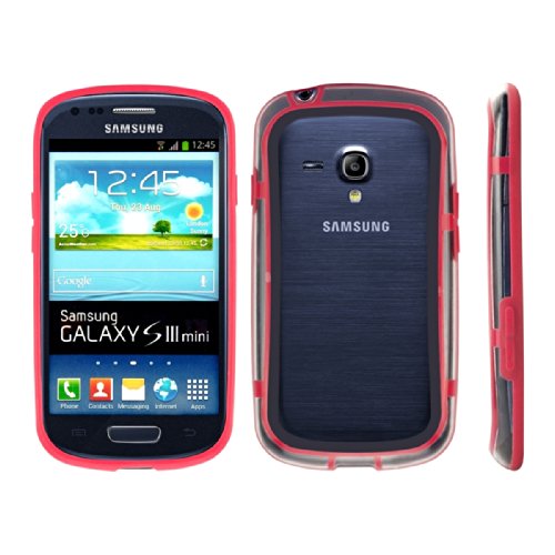 kwmobile Stylish TPU Silicone BUMPER for Samsung Galaxy S3 Mini i8190 in red - 360Â° protection for your mobile phone