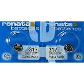 2 Pcs 317 Renata Silver Oxide 0% Mercury Electronic Batteries SR516SW